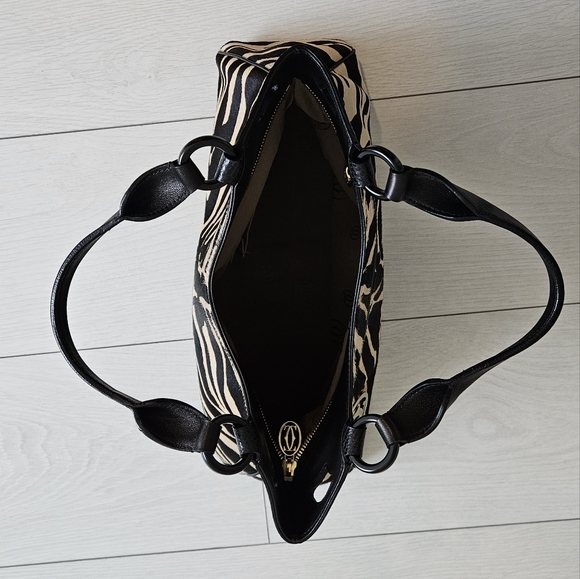 [SOLD]Cartier zebra print pony hair shoulder/tote bag - Picture 5 of 6